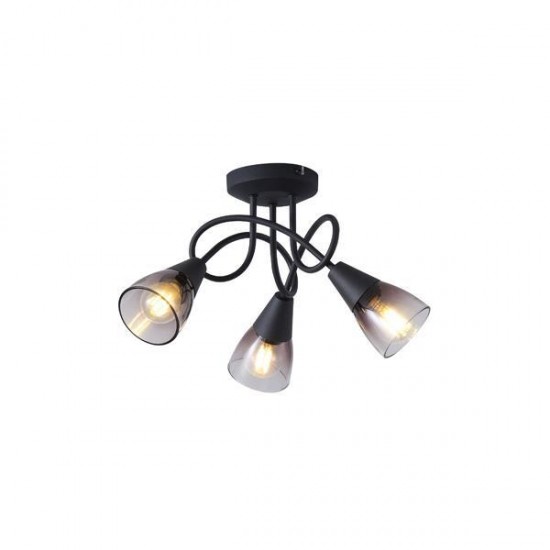 ΣΠΟΤ ΜΕΤΑΛΛΙΚΟ ΜΕ SMOKY ΓΥΑΛΙ ΤΡΙΦΩΤΟ 3XE14 D380XH185mm ARTE ILLUMINA CLASSY
