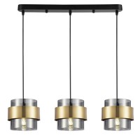 ΦΩΤΙΣΤΙΚΟ ΚΡΕΜΑΣΤΟ 3ΦΩΤΟ 3XE27 180X1215mm MAX 15W ΜΑΥΡΟ-ΧΡΥΣΟ ARTE ILLUMINA RELIAC