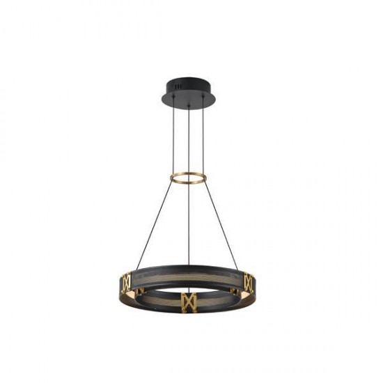 ΦΩΤΙΣΤΙΚΟ ΚΡΕΜΑΣΤΟ ΑΛΟΥΜΙΝΙΟ LED 21W 3000K 2100Lm 420X1200mm ΜΑΥΡΟ-ΧΡΥΣΟ  ARTE ILLUMINA LUIS