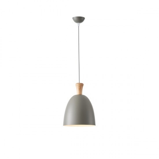 ΦΩΤΙΣΤΙΚΟ ΚΡΕΜΑΣΤΟ ΜΕΤΑΛΛΟ  1XΕ27 MAX 15W 230X230mm ΓΚΡΙ ARTE ILLUMINA SIMPLO