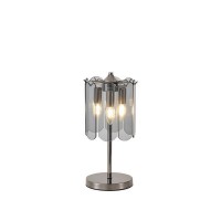 ΦΩΤΙΣΤΙΚΟ ΕΠΙΤΡΑΠΕΖΙΟ ΓΥΑΛΙ 3XE14 MAX 15W Φ200Χ430mm ΜΑΥΡΟ ARTE ILLUMINA MIRA