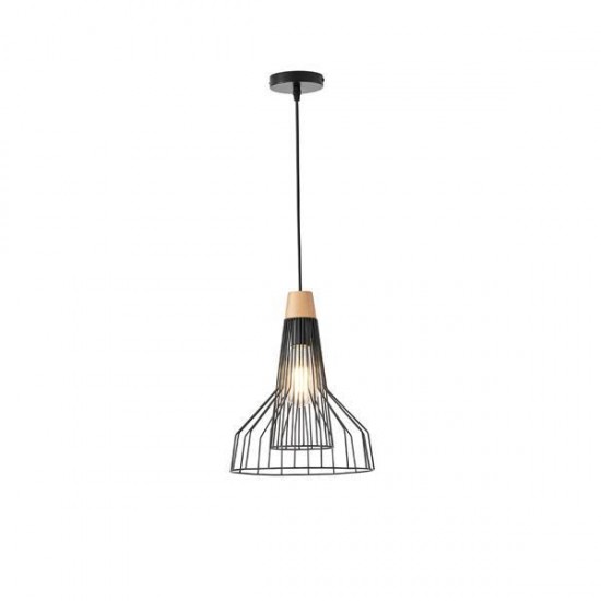ΦΩΤΙΣΤΙΚΟ ΚΡΕΜΑΣΤΟ ΜΕΤΑΛΛΟ 1XE27  MAX 40W 260X260X1370mm ΜΑΥΡΟ ARTE ILLUMINA TASSEL