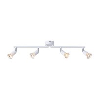 ΣΠΟΤ ΚΙΝΗΤΟ 4ΦΩΤΟ ΜΕΤΑΛΛΙΚΟ Max 7W 4XGU10 600X80X130mm ΛΕΥΚΟ ARTE ILLUMINA VORRAS
