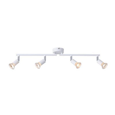 ΣΠΟΤ ΚΙΝΗΤΟ 4ΦΩΤΟ ΜΕΤΑΛΛΙΚΟ Max 7W 4XGU10 600X80X130mm ΛΕΥΚΟ ARTE ILLUMINA VORRAS
