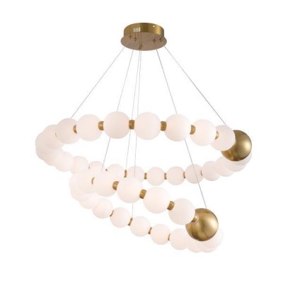ΦΩΤΙΣΤΙΚΟ ΚΡΕΜΑΣΤΟ ΜΕΤΑΛΛΟ LED 40W 3000K 2730Lm 720X1275mm  ΜΠΡΟΝΖΕ-ΛΕΥΚΟ  ARTE ILLUMINA TREA