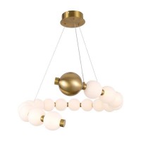 ΦΩΤΙΣΤΙΚΟ ΚΡΕΜΑΣΤΟ ΜΕΤΑΛΛΟ LED 20W 3000K 1560Lm  530X150mm  ΜΠΡΟΝΖΕ-ΛΕΥΚΟ ARTE ILLUMINA TREA