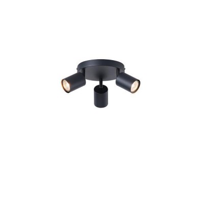 ΣΠΟΤ ΜΕΤΑΛΛΙΚΟ 3ΦΩΤΟ 3XGU10 Max 7W  Φ180X135mm  ΜΑΥΡΟ ARTE ILLUMINA OLYMP