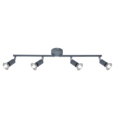 ΣΠΟΤ ΚΙΝΗΤΟ 4ΦΩΤΟ ΜΕΤΑΛΛΙΚΟ Max 7W 4XGU10 600X80X130mm ΓΚΡΙ ARTE ILLUMINA VORRAS