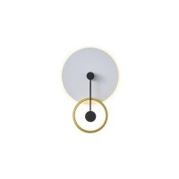 ΦΩΤΙΣΤΙΚΟ TOIXOY ΜΕΤΑΛΛIKO LED 15W 3000K 1000Lm 280x400x70mm ΧΡΥΣΟ ARTE ILLUMINA O CLOCK