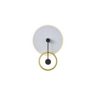 ΦΩΤΙΣΤΙΚΟ TOIXOY ΜΕΤΑΛΛIKO LED 15W 3000K 1000Lm 280x400x70mm ΧΡΥΣΟ ARTE ILLUMINA O CLOCK