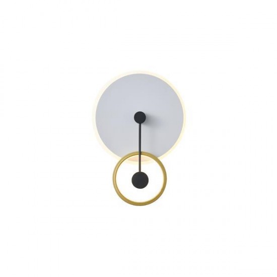 ΦΩΤΙΣΤΙΚΟ TOIXOY ΜΕΤΑΛΛIKO LED 15W 3000K 1000Lm 280x400x70mm ΧΡΥΣΟ ARTE ILLUMINA O CLOCK