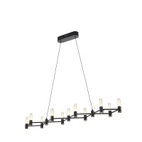 ΦΩΤΙΣΤΙΚΟ ΚΡΕΜΑΣΤΟ ΑΛΟΥΜΙΝΙO LED 58W 3000K 5800Lm 1200X1500mm  ΜΑΥΡΟ-ΧΡΥΣΟ ARTE ILLUMINA VELAS