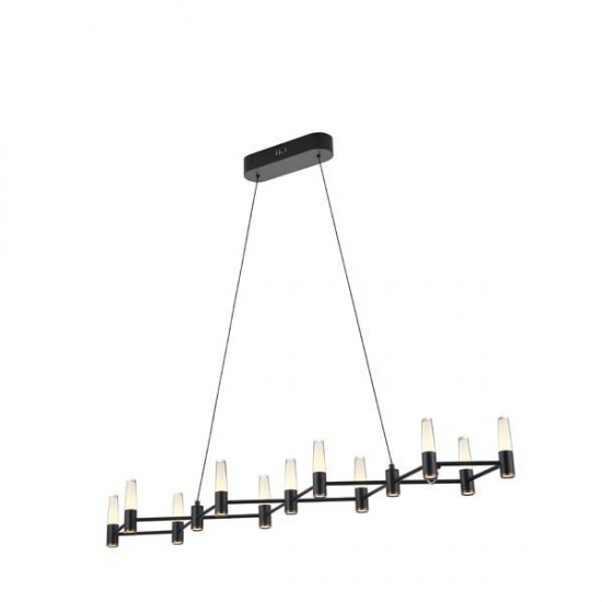 ΦΩΤΙΣΤΙΚΟ ΚΡΕΜΑΣΤΟ ΑΛΟΥΜΙΝΙO LED 58W 3000K 5800Lm 1200X1500mm  ΜΑΥΡΟ-ΧΡΥΣΟ ARTE ILLUMINA VELAS