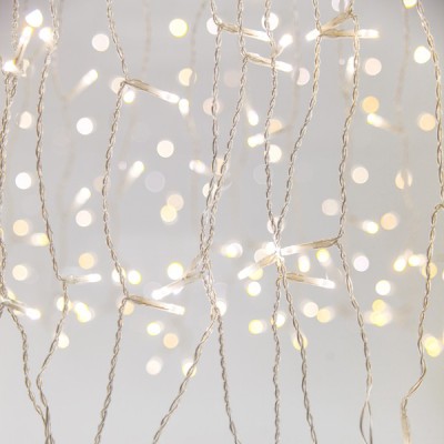 ΚOΥΡΤIΝA, 360 2CHIP LED 3mm, 31V ΜEΤAΣΧΗΜΑΤIΣΤΗ, 8 M/F & ΜΝΗΜΗ, 4 EΠEΚΤAΣEIΣ ΕΩΣ 3 SET, R.CONTROL (TIMER & DIMMER), ΔIAΦAΝO PVC ΚAΛΩΔIO, ΛΕΥΚΟ & ΘΕΡΜΟ ΛΕΥΚΟ LED (H200 x W200cm, 20 LINES x 18 LED), ΚAΛΩΔIO ΠAΡOΧΗΣ 3m, IP44