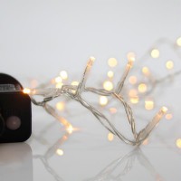 ΣΕΙΡΑ, 100 LED 3mm, 31V ΜΕΤΑΣΧΗΜΑΤΙΣΤΗ, 8 ΠΡΟΓΡΑΜΜΑΤΑ & ΜΝΗΜΗ, ΔΙΑΦΑΝΟ PVC ΚΑΛΩΔΙΟ, ΘΕΡΜΟ ΛΕΥΚΟ LED ΑΝΑ 5cm, ΠΡΟΕΚΤΑΣΗ ΠΑΡΟΧΗΣ 3m, ΙΡ44