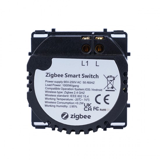 SMART ZIGBEE ΑΠΛΟΣ ΔΙΑΚΟΠΤΗΣ ΑΦΗΣ 1000W LIVE ONLY MODULAR