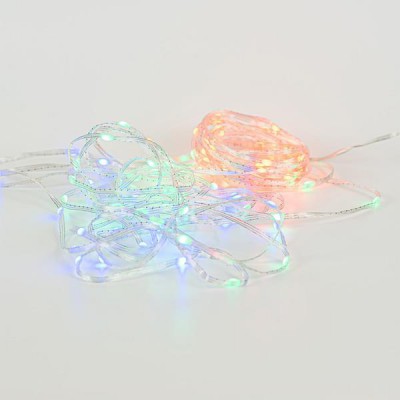 ΣΕΙΡΑ, 100 SMART MINI LED, USB, ΔΙΑΧΕΙΡΙΣΗ ΜΕΣΩ ΕΦΑΡΜΟΓΗΣ, ΤΗΛΕΧΕΙΡΙΣΤΗΡΙΟ, ΔΙΑΦΑΝΟ ΠΛΑΚΕ ΧΑΛΚΙΝΟ ΚΑΛΩΔΙΟ, RGB LED ΑΝΑ 10cm, ΠΡΟΕΚΤΑΣΗ ΠΑΡΟΧΗΣ 2m, IP20