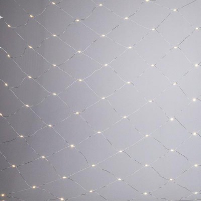 ΔΙΧΤΥ, 150 MINI MILKY LED, 27V ΜΕΤΑΣΧΗΜΑΤΙΣΤΗ, ΣΤΑΘΕΡΟ, ΔΙΑΦΑΝΟ ΠΛΑΚΕ ΧΑΛΚΙΝΟ ΚΑΛΩΔΙΟ, ΘΕΡΜΟ ΛΕΥΚΟ LED (H250 x W200cm), ΠΡΟΕΚΤΑΣΗ ΠΑΡΟΧΗΣ 5m, IP44
