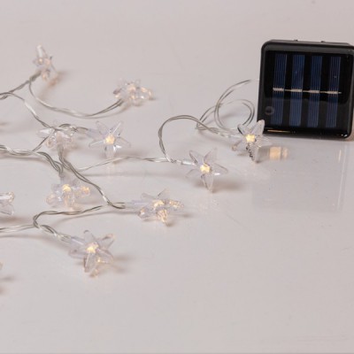 ΣΕΙΡΑ, 60 LED 5mm, ΠΛΑΣΤΙΚΑ ΑΣΤΕΡΙΑ, ΗΛΙΑΚΟ ΣΥΛΛΕΚΤΗ ΜΕ ΑΙΣΘΗΤΗΡΑ ΦΩΤΟΣ, 8 ΠΡΟΓΡΑΜΜΑΤΑ, ΔΙΑΦΑΝΟ PVC ΚΑΛΩΔΙΟ, ΘΕΡΜΟ ΛΕΥΚΟ LED ΑΝΑ 10cm, ΠΡΟΕΚΤΑΣΗ ΠΑΡΟΧΗΣ 60cm, IP20