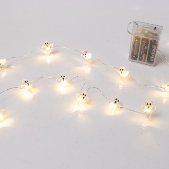 ΣΕΙΡΑ, 20 MINI LED, ΦΑΝΤΑΣΜΑΤΑΚΙΑ, ΜΠΑΤΑΡΙΑΣ 3xAA, ΧΡΟΝΟΔΙΑΚΟΠΤΗ, ΑΣΗΜΙ ΧΑΛΚΙΝΟ ΚΑΛΩΔΙΟ, ΘΕΡΜΟ ΛΕΥΚΟ LED ΑΝΑ 10cm, ΠΡΟΕΚΤΑΣΗ ΠΑΡΟΧΗΣ 30cm, IP20