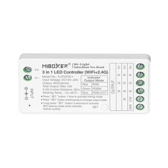 ΑΣΥΡΜΑΤΟ RF Wifi CONTROLLER RGB-RGBW 6A DC 12V/144W 24V/240W