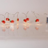 ΣΕΙΡΑ, 10 LED 5mm, ΠΛΑΣΤΙΚΟ ΑΓΙΟ ΒΑΣΙΛΗ, ΜΠΑΤΑΡΙΑΣ 3xAA, ΧΡΟΝΟΔΙΑΚΟΠΤΗ, ΔΙΑΦΑΝΟ PVC ΚΑΛΩΔΙΟ, ΘΕΡΜΟ ΛΕΥΚΟ LED ΑΝΑ 10cm, ΠΡΟΕΚΤΑΣΗ ΠΑΡΟΧΗΣ 30cm, IP20