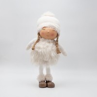 ΚΟΡΙΤΣΑΚΙ POM POM ΜΕ ΛΕΥΚΑ ΡΟΥΧΑ, 43cm
