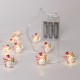 ΣΕΙΡΑ, 20 MINI LED, ΧΙΟΝΑΝΘΡΩΠΟΣ, ΜΠΑΤΑΡΙΑΣ 3xAA, ΧΡΟΝΟΔΙΑΚΟΠΤΗ, ΑΣΗΜΙ ΧΑΛΚΙΝΟ ΚΑΛΩΔΙΟ, ΘΕΡΜΟ ΛΕΥΚΟ LED ΑΝΑ 10cm, ΠΡΟΕΚΤΑΣΗ ΠΑΡΟΧΗΣ 30cm, IP20