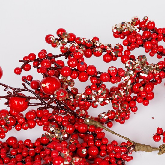 ΓΙΡΛΑΝΤΑ, ΜΕ ΚΟΚΚΙΝΑ ΚΑΙ ΣΑΜΠΑΝΙ BERRIES, 130cm