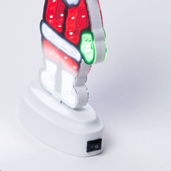 ΔΙΑΚΟΣΜΗΤΙΚΟ ΣΧΕΔΙΟ ΚΑΘΡΕΦΤΗΣ ΜΕ LED ΤΑΙΝΙΑ, 62 LED, ΑΓΙΟΣ ΒΑΣΙΛΗΣ 11x4.5x3cm, ΜΠΑΤΑΡΙΑΣ 3xAAA, ΧΡΩΜΑΤΙΣΤΟ LED, IP20