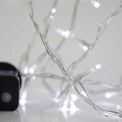 ΣΕΙΡΑ, 240 LED 3mm, 31V ΜΕΤΑΣΧΗΜΑΤΙΣΤΗ, 8 ΠΡΟΓΡΑΜΜΑΤΑ, ΔΙΑΦΑΝΟ PVC ΚΑΛΩΔΙΟ, ΛΕΥΚΟ LED ΑΝΑ 5cm, ΠΡΟΕΚΤΑΣΗ ΠΑΡΟΧΗΣ 3m, ΙΡ44