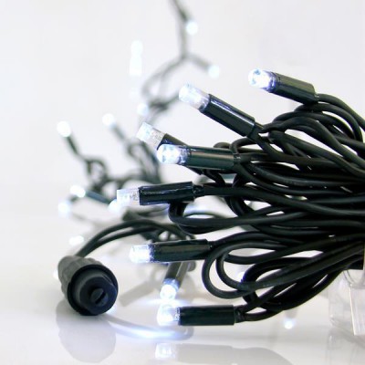 ΣΕΙΡΑ, 100 LED 5mm ΜΕ ΚΑΛΥΜΜΑ, 230V, 3 ΕΠΕΚΤΑΣΕΙΣ ΕΩΣ 9 ΣΕΤ, ΠΡΑΣΙΝΟ ΚΑΟΥΤΣΟΥΚ ΚΑΛΩΔΙΟ, ΛΕΥΚΟ LED ANA 10cm, ΠΡΟΕΚΤΑΣΗ ΠΑΡΟΧΗΣ 1.5cm, ΙΡ65