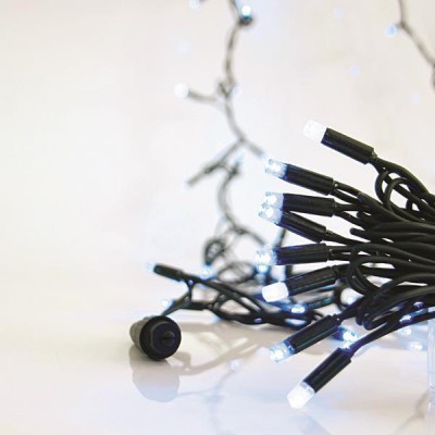 ΣΕΙΡΑ, 100 LED 5mm ΜΕ ΚΑΛΥΜΜΑ, 230V, 3 ΕΠΕΚΤΑΣΕΙΣ ΕΩΣ 9 ΣΕΤ, ΠΡΑΣΙΝΟ ΚΑΟΥΤΣΟΥΚ ΚΑΛΩΔΙΟ, 90 ΜΠΛΕ LED + 10 ΛΕΥΚΟ FLASH LED ANA 10cm, ΠΡΟΕΚΤΑΣΗ ΠΑΡΟΧΗΣ 1,5cm, ΙΡ65