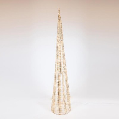 ΚΩΝΟΣ ΦΩΤΙΖΟΜΕΝΟΣ ΧΡΥΣΟΣ 210cm, 2400 LED, 31V ΜΕΤΑΣΧΗΜΑΤΙΣΤΗ, TIMER, ΑΣΗΜΙ ΧΑΛΚΙΝΟ ΚΑΛΩΔΙΟ, ΘΕΡΜΟ ΛΕΥΚΟ LED, ΠΡΟΕΚΤΑΣΗ ΠΑΡΟΧΗΣ 5m, IP44