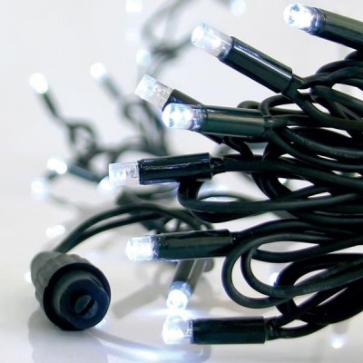 ΣΕΙΡΑ, 100 LED 5mm ΜΕ ΚΑΛΥΜΜΑ, 230V, 2 ΕΠΕΚΤΑΣΕΙΣ ΕΩΣ 9 ΣΕΤ, ΠΡΑΣΙΝΟ ΚΑΟΥΤΣΟΥΚ ΚΑΛΩΔΙΟ, ΛΕΥΚΟ LED ANA 10cm, ΙΡ65 (ΧΩΡΙΣ ΠΡΟΕΚΤΑΣΗ ΠΑΡΟΧΗΣ)