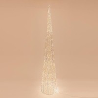 ΚΩΝΟΣ ΦΩΤΙΖΟΜΕΝΟΣ ΙΡΙΔΙΖΩΝ 210cm, 2400 LED, 31V ΜΕΤΑΣΧΗΜΑΤΙΣΤΗ, TIMER, ΑΣΗΜΙ ΧΑΛΚΙΝΟ ΚΑΛΩΔΙΟ, ΘΕΡΜΟ ΛΕΥΚΟ LED, ΠΡΟΕΚΤΑΣΗ ΠΑΡΟΧΗΣ 5m, IP44