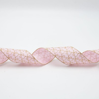 ΚΟΡΔΕΛΑ ΡΟΖ ΜΕ ΣΑΜΠΑΝΙ ΦΙΟΓΚΑΚΙΑ, 914x6.3cm
