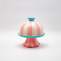 ΤΟΥΡΤΙΕΡΑ ΜΕ ΚΑΠΑΚΙ, CANDY ΡΟΖ, ΔΙΑΚΟΣΜΗΤΙΚΗ,  17.5x17.5cm