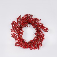ΣΤΕΦΑΝΙ, ΜΕ ΚΟΚΚΙΝΑ ΚΑΙ ΣΑΜΠΑΝΙ BERRIES, 40cm