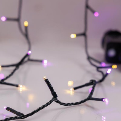 ΣΕΙΡΑ, 240 LED 3mm, 31V ΜΕΤΑΣΧΗΜΑΤΙΣΤΗ, 8 ΠΡΟΓΡΑΜΜΑΤΑ & ΜΝΗΜΗ, ΠΡΑΣΙΝΟ PVC ΚΑΛΩΔΙΟ, ΘΕΡΜΟ ΛΕΥΚΟ & ΜΩΒ LED (ΕΝΑΛΛΑΞ) ΑΝΑ 5cm, ΠΡΟΕΚΤΑΣΗ ΠΑΡΟΧΗΣ 3m, IP44