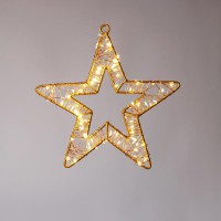 AΣΤΕΡΙ ΦΩΤΙΖΟΜΕΝΟ 23cm, 80 ΜΙΝΙ LED, 4,5V ΜΕΤAΣΧΗΜAΤΙΣΤΗ, ΜΠΡΟΝΖΕ ΜΕΤAΛΛΙΚΟΣ ΣΚΕΛΕΤΟΣ, ΜΠΡΟΝΖΕ ΧAΛΚΙΝΟ ΚAΛΩΔΙΟ, 70 ΘΕΡΜA ΛΕΥΚA & 10 ΘΕΡΜA ΛΕΥΚA FLASH ΜΙΝΙ LED, ΠΡΟΕΚΤAΣΗ ΠAΡΟΧΗΣ 5m, IP44