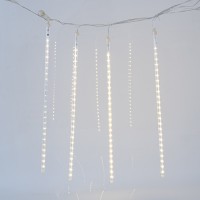 SNOWDROP, 240 LED, 5V ΜΕΤΑΣΧΗΜΑΤΙΣΤΗ, 4 ΕΠΕΚΤΑΣΕΙΣ ΕΩΣ 3 ΣΕΤ, 5 ΣΩΛΗΝΕΣ 50cm ΜΕ ΘΕΡΜΟ ΛΕΥΚΟ LED (H50 x L400cm), ΠΡΟΕΚΤΑΣΗ ΠΑΡΟΧΗΣ 5m, IP44
