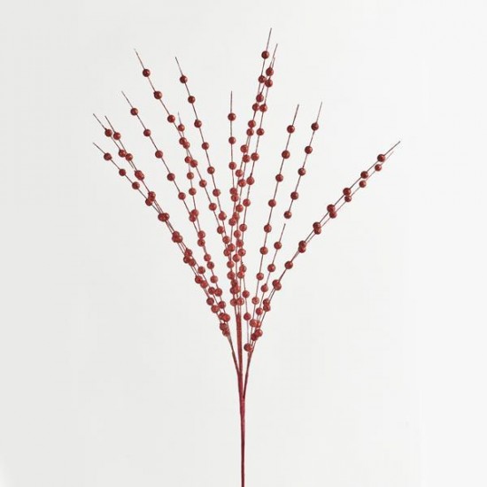 ΚΛΑΔΙ, ΚΟΚΚΙΝΟ, ΜΕ ΓΚΛΙΤΕΡ ΠΕΡΛΕΣ, 150cm