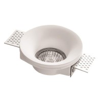 ΣΠΟΤ ΓΥΨΙΝΟ ΜΟΝΟ ΣΤΡΟΓΓΥΛΟ 1XGU10 Φ100x40mm