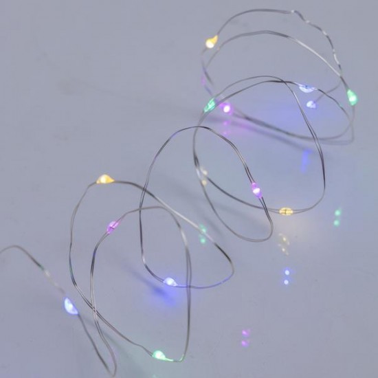 ΣΕΙΡΑ, 20 MINI LED, ΜΠΑΤΑΡΙΑΣ 2xAA, TIMER, ΑΣΗΜΙ ΧΑΛΚΙΝΟ ΚΑΛΩΔΙΟ, ΠΟΛΥΧΡΩΜΟ ΟΠΑΛ LED, ΑΝΑ 10cm, ΠΡΟΕΚΤΑΣΗ ΠΑΡΟΧΗΣ 10cm, IP20, DISPLAY BOX (24τμχ)