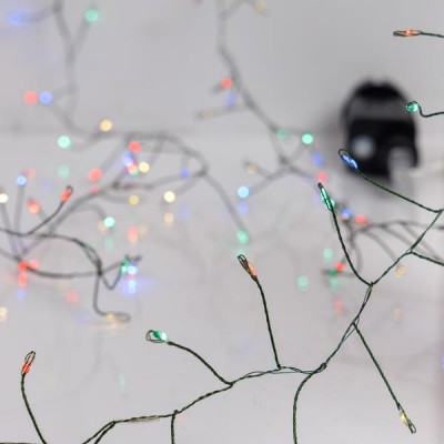 CLUSTER 12m, 960 MINI LED, ΜΕΤΑΣΧΗΜΑΤΙΣΤΗ, 8 ΠΡΟΓΡΑΜΜΑΤΑ & ΜΝΗΜΗ, ΠΡΑΣΙΝΟ ΧΑΛΚΙΝΟ ΚΑΛΩΔΙΟ, ΧΡΩΜΑΤΙΣΤΟ LED, ΠΡΟΕΚΤΑΣΗ ΠΑΡΟΧΗΣ 3m, IP44