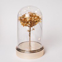 ΠΛΑΣΤΙΚΟΣ ΘΟΛΟΣ H20cm, Φ11cm, ΜΠΑΤΑΡΙΑΣ 3XAA, ΧΡΟΝΟΔΙΑΚΟΠΤΗΣ, 10 ΘΕΡΜΑ ΛΕΥΚΑ LED, ΑΣΗΜΈΝΙΟ ΧΑΛΚΙΝΟ ΚΑΛΩΔΙΟ, ΧΡΥΣΟ ΛΟΥΛΟΥΔΙ ΟΡΤΑΝΣΙΑ, IP20