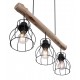 ΦΩΤΙΣΤΙΚΟ ΚΡΕΜΑΣΤΟ ΜΕ ΞΥΛΟ MINA 3XE27 GLOBO LIGHTING 15326-3Ν