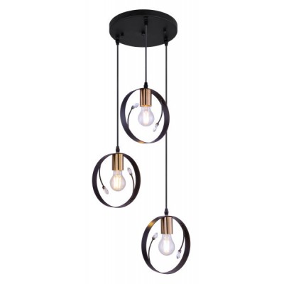 ΦΩΤΙΣΤΙΚΟ ΚΡΕΜΑΣΤΟ VIGO Φ39cm 3XE27 GLOBO LIGHTING 15346-3