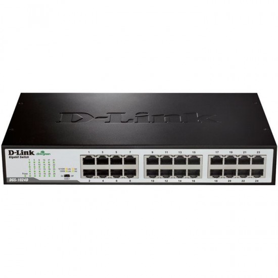 24-Port Gigabit Unmanaged Desktop Rackmount Switch D-LINK DGS-1024D